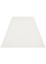 MONO LUX MNO LUX 01 WHITE  Kaymaz Tabanlı Modern Desenlere Sahip İnce Halı