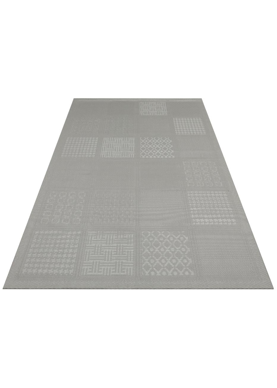 MONO LUX MNO LUX 02 ANTRASIT  Kaymaz Tabanlı Modern Desenlere Sahip İnce Halı