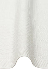 MONO LUX MNO LUX 02 WHITE  Kaymaz Tabanlı Modern Desenlere Sahip İnce Halı