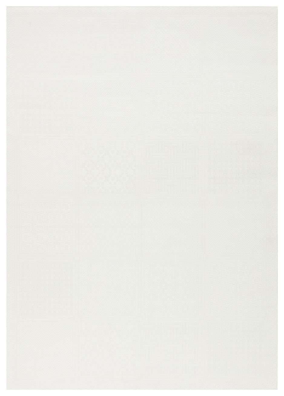 MONO LUX MNO LUX 02 WHITE  Kaymaz Tabanlı Modern Desenlere Sahip İnce Halı