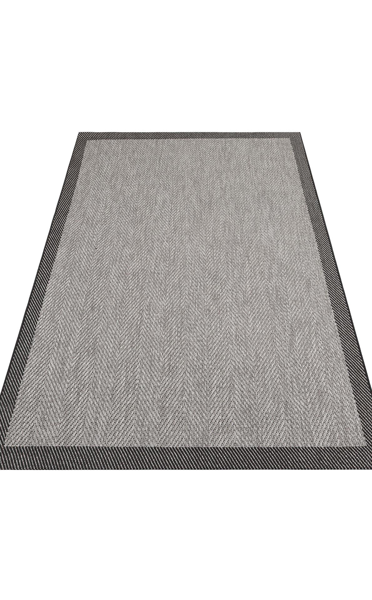 MONO MNO 02 DARK GREY  Hav Toz Vermez Kaymaz Tabanlı İnce Halı