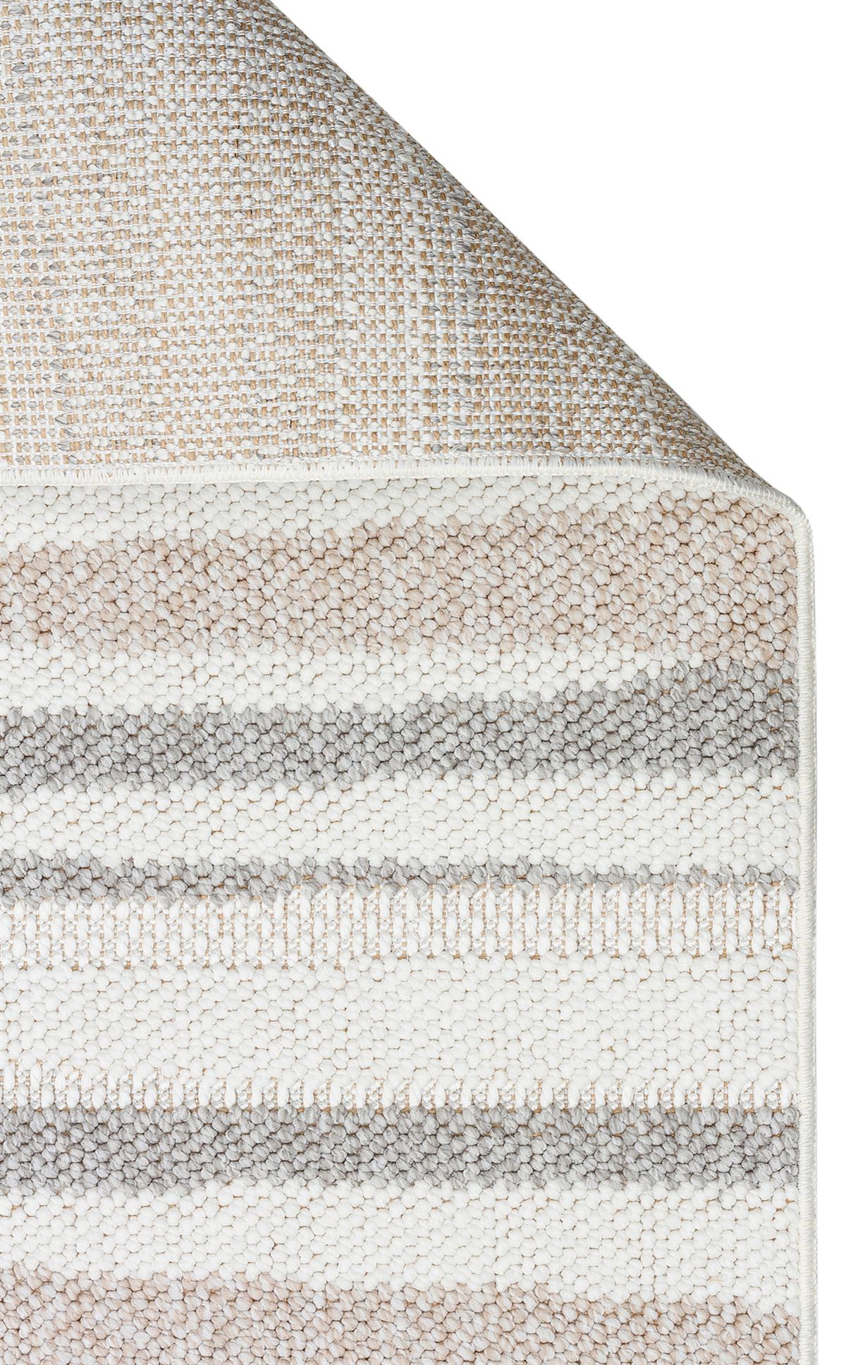 MOTTO MOT 02 WHITE BEIGE  Yumuşak Tuşeli Örgü Dokuma Modern Makine Halısı