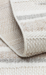 MOTTO MOT 02 WHITE BEIGE  Yumuşak Tuşeli Örgü Dokuma Modern Makine Halısı