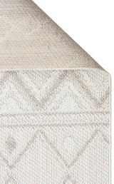 MOTTO MOT 03 WHITE BEIGE  Yumuşak Tuşeli Örgü Dokuma Modern Makine Halısı