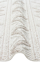 MOTTO MOT 03 WHITE BEIGE  Yumuşak Tuşeli Örgü Dokuma Modern Makine Halısı