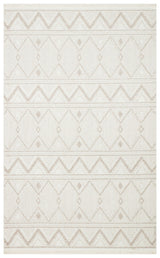 MOTTO MOT 03 WHITE BEIGE  Yumuşak Tuşeli Örgü Dokuma Modern Makine Halısı