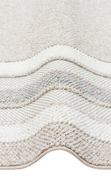 MOTTO MOT 04 BEIGE GREY  Yumuşak Tuşeli Örgü Dokuma Modern Makine Halısı