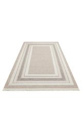 MOTTO MOT 04 BEIGE GREY  Yumuşak Tuşeli Örgü Dokuma Modern Makine Halısı