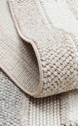 MOTTO MOT 04 BEIGE GREY  Yumuşak Tuşeli Örgü Dokuma Modern Makine Halısı
