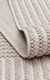 MOTTO MOT 12 BEIGE WHITE  Yumuşak Tuşeli Örgü Dokuma Modern Makine Halısı