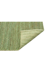 NETRA TRIPLE GREEN XW  Farklı Örgü Dokusuna Sahip El Dokuma Naturel Jüt Hasır Halı