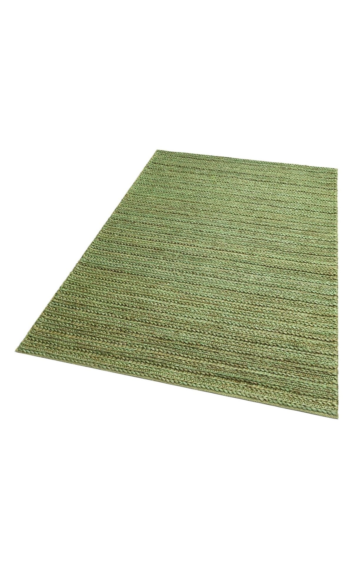 NETRA TRIPLE GREEN XW  Farklı Örgü Dokusuna Sahip El Dokuma Naturel Jüt Hasır Halı