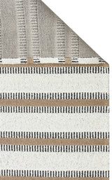 NEVADA NVD 04 WHITE BEIGE  Özel Moroccon Tuşeli Hav Toz Vermez Kaymaz Tabanlı İnce Dokuma Modern Halı