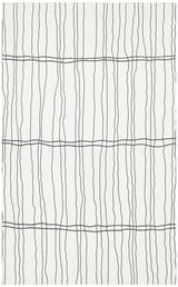 NEVADA NVD 05 WHITE BLACK  Özel Moroccon Tuşeli Hav Toz Vermez Kaymaz Tabanlı İnce Dokuma Modern Halı