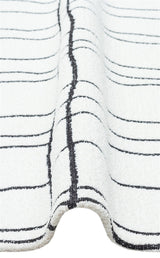 NEVADA NVD 05 WHITE BLACK  Özel Moroccon Tuşeli Hav Toz Vermez Kaymaz Tabanlı İnce Dokuma Modern Halı