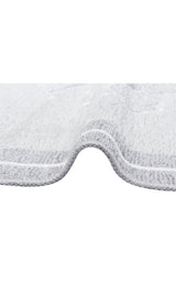 NOA BABY NB 01 GREY  Yıkanabilir Çift Taraflı Yumuşak Dokulu İnce Çocuk-Bebek Odası Halısı