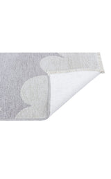 NOA BABY NB 02 GREY  Yıkanabilir Çift Taraflı Yumuşak Dokulu İnce Çocuk-Bebek Odası Halısı