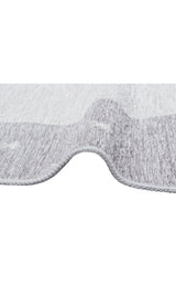NOA BABY NB 02 GREY  Yıkanabilir Çift Taraflı Yumuşak Dokulu İnce Çocuk-Bebek Odası Halısı
