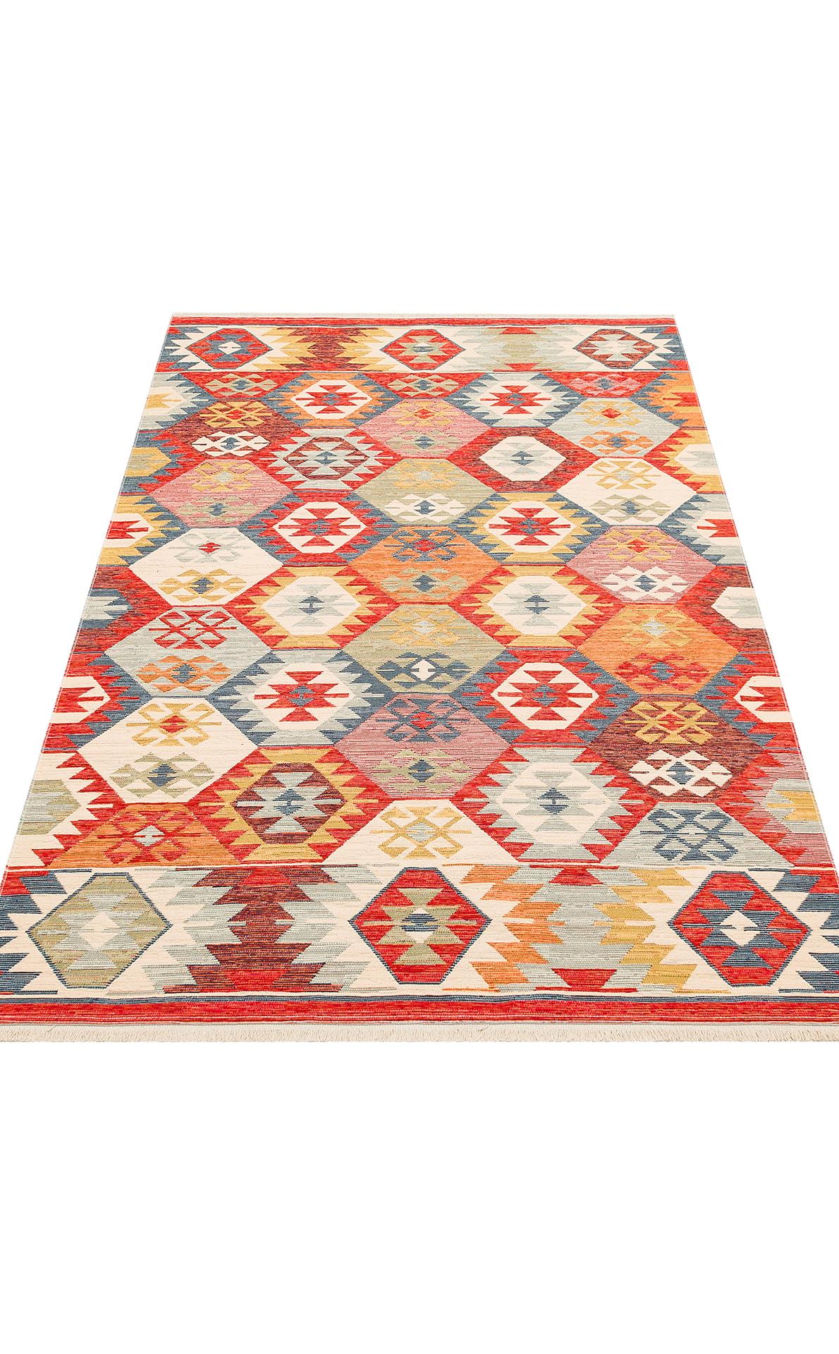 NOMAD NMD 01 MULTY  Yıkanabilir, Çift Taraflı Kullanıma Uygun Yumuşak Tuşeli Otantik Kilim