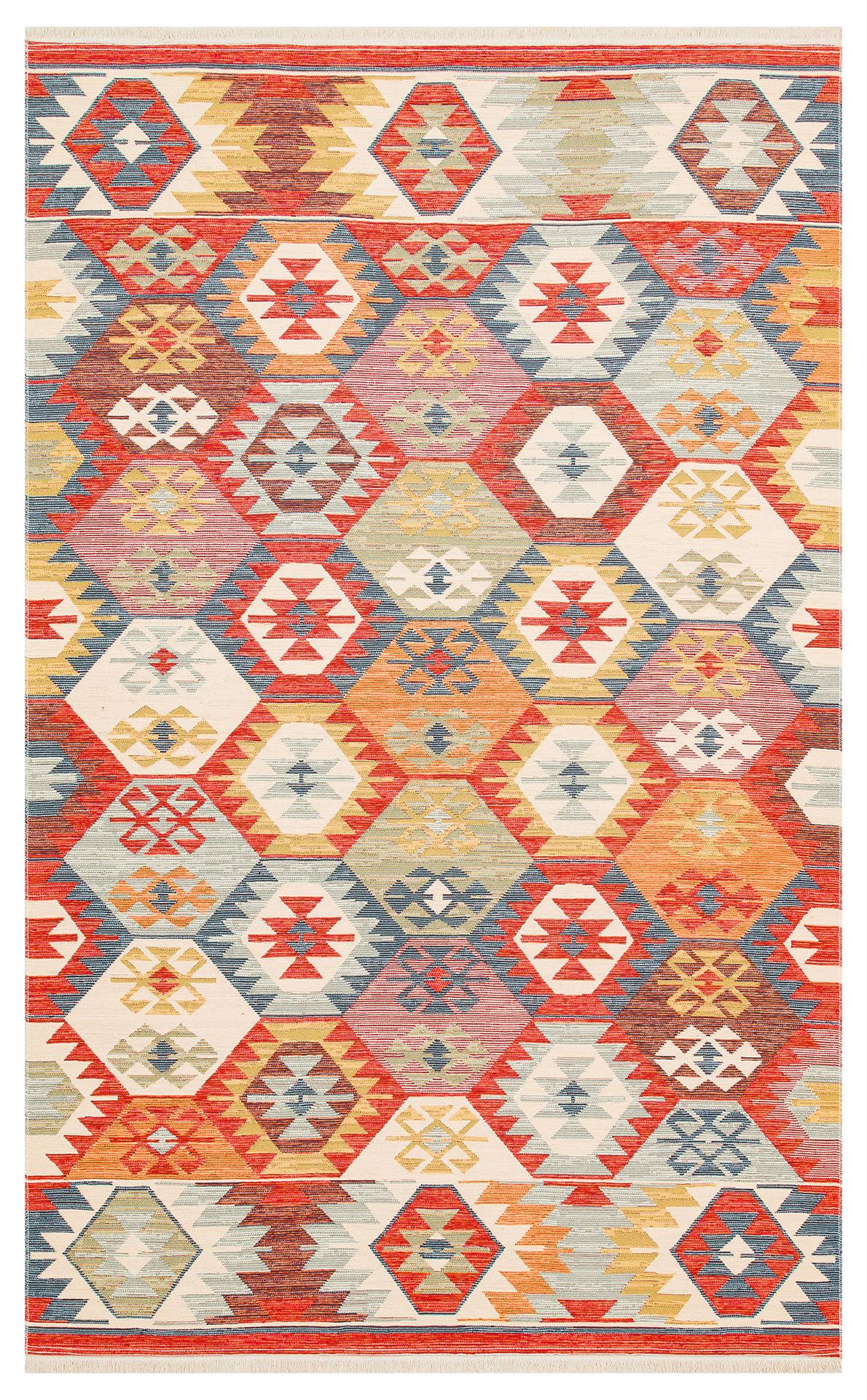 NOMAD NMD 01 MULTY  Yıkanabilir, Çift Taraflı Kullanıma Uygun Yumuşak Tuşeli Otantik Kilim