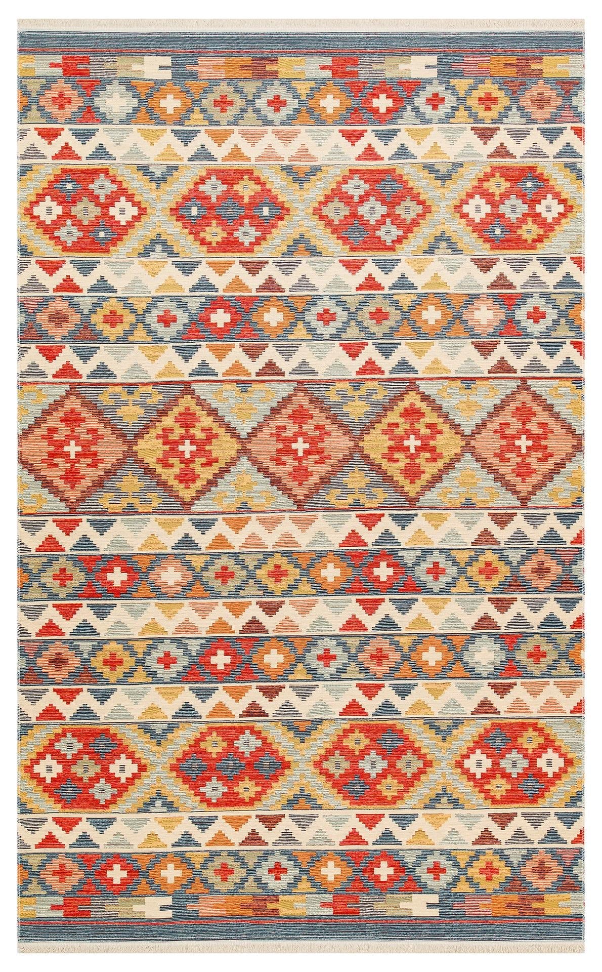 NOMAD NMD 02 AQUA  Yıkanabilir, Çift Taraflı Kullanıma Uygun Yumuşak Tuşeli Otantik Kilim