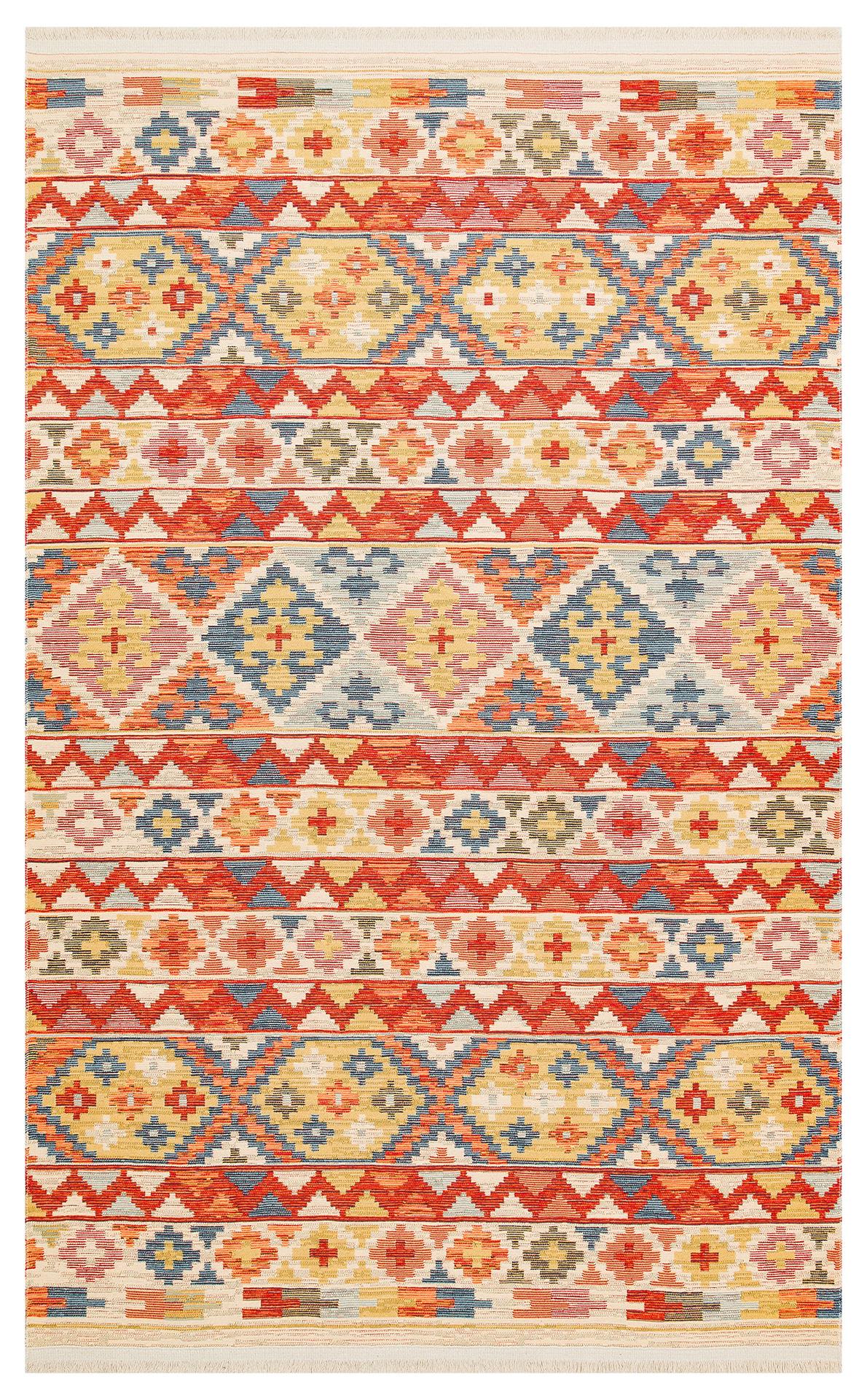 NOMAD NMD 02 AQUA  Yıkanabilir, Çift Taraflı Kullanıma Uygun Yumuşak Tuşeli Otantik Kilim
