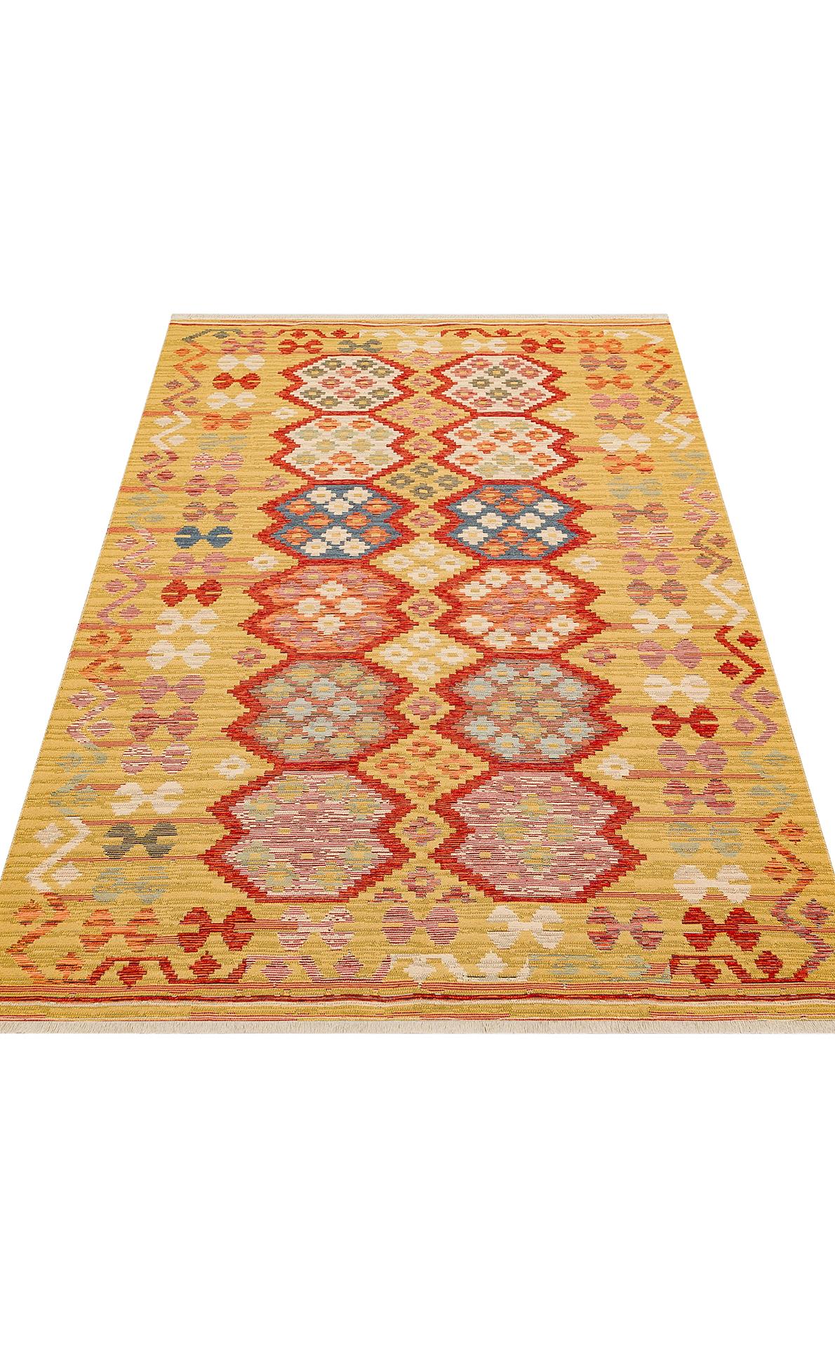 NOMAD NMD 03 RED  Yıkanabilir, Çift Taraflı Kullanıma Uygun Yumuşak Tuşeli Otantik Kilim