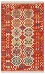 NOMAD NMD 03 RED  Yıkanabilir, Çift Taraflı Kullanıma Uygun Yumuşak Tuşeli Otantik Kilim