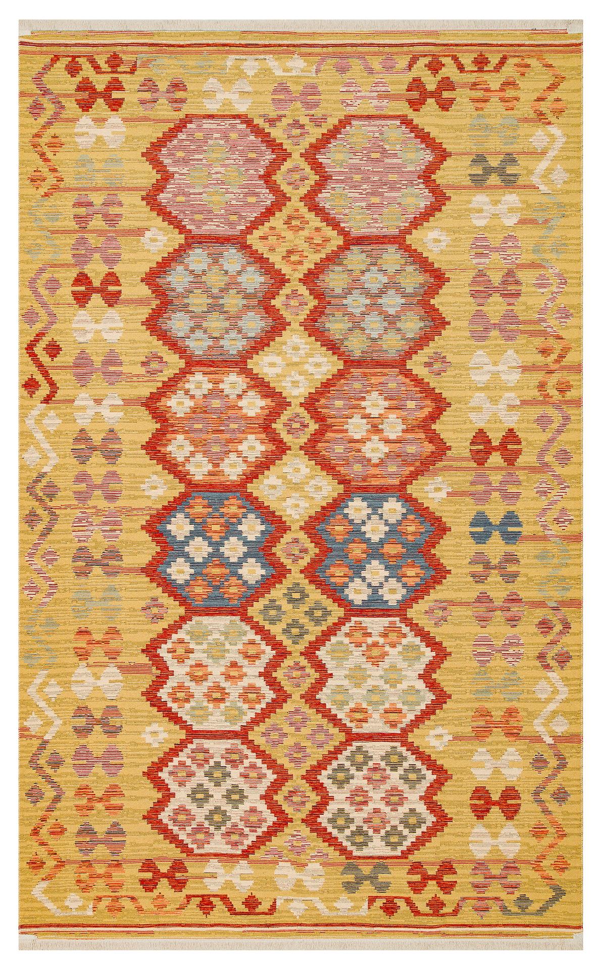 NOMAD NMD 03 RED  Yıkanabilir, Çift Taraflı Kullanıma Uygun Yumuşak Tuşeli Otantik Kilim