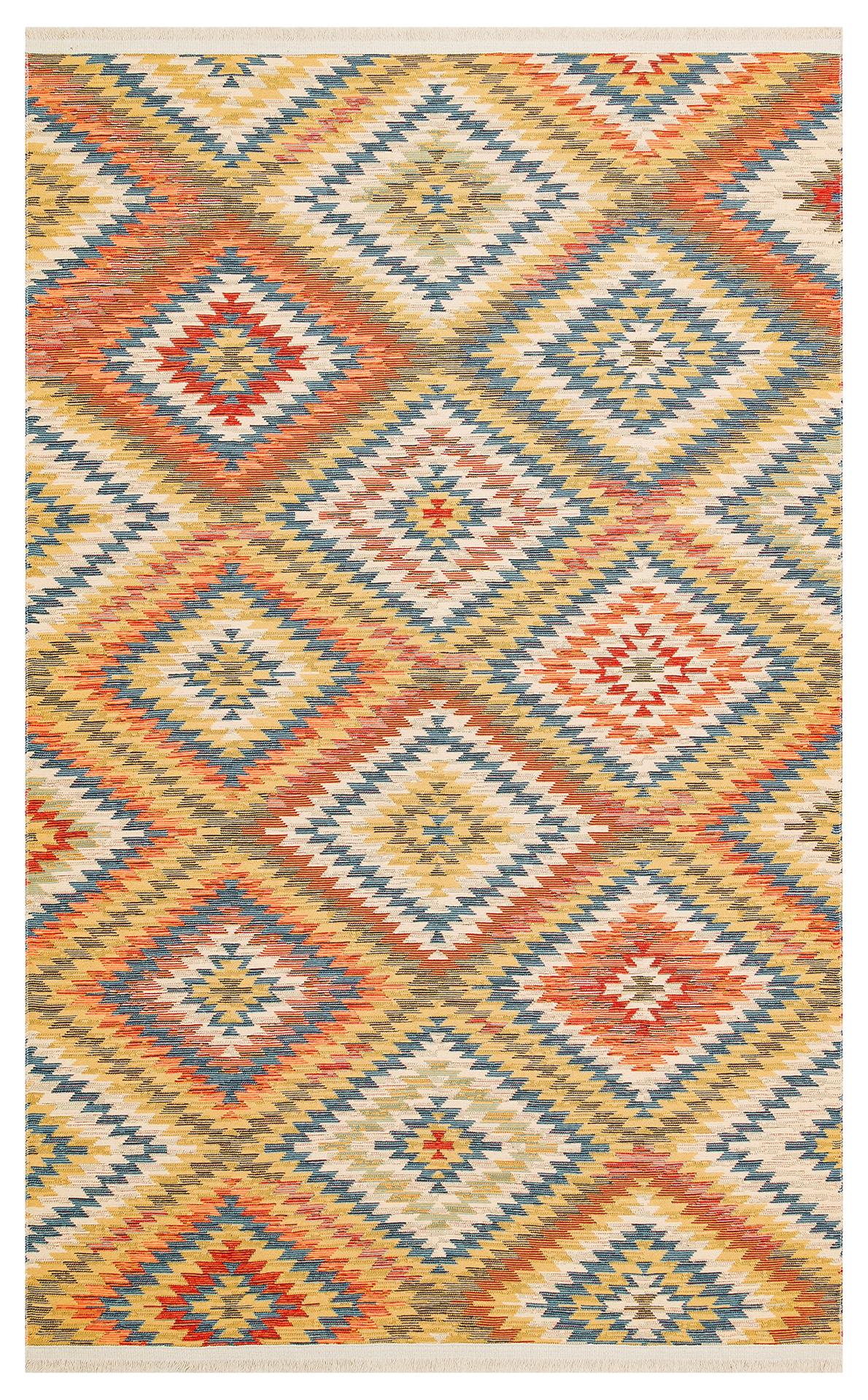 NOMAD NMD 07 TERRA  Yıkanabilir, Çift Taraflı Kullanıma Uygun Yumuşak Tuşeli Otantik Kilim