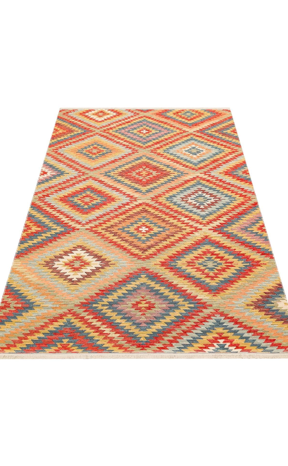 NOMAD NMD 07 TERRA  Yıkanabilir, Çift Taraflı Kullanıma Uygun Yumuşak Tuşeli Otantik Kilim