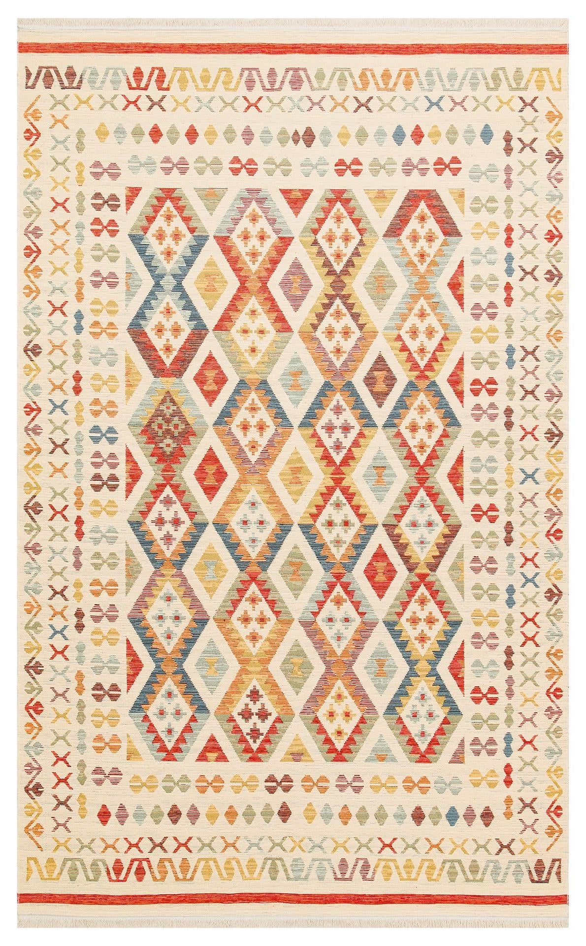 NOMAD NMD 08 LIGHT MULTY  Yıkanabilir, Çift Taraflı Kullanıma Uygun Yumuşak Tuşeli Otantik Kilim