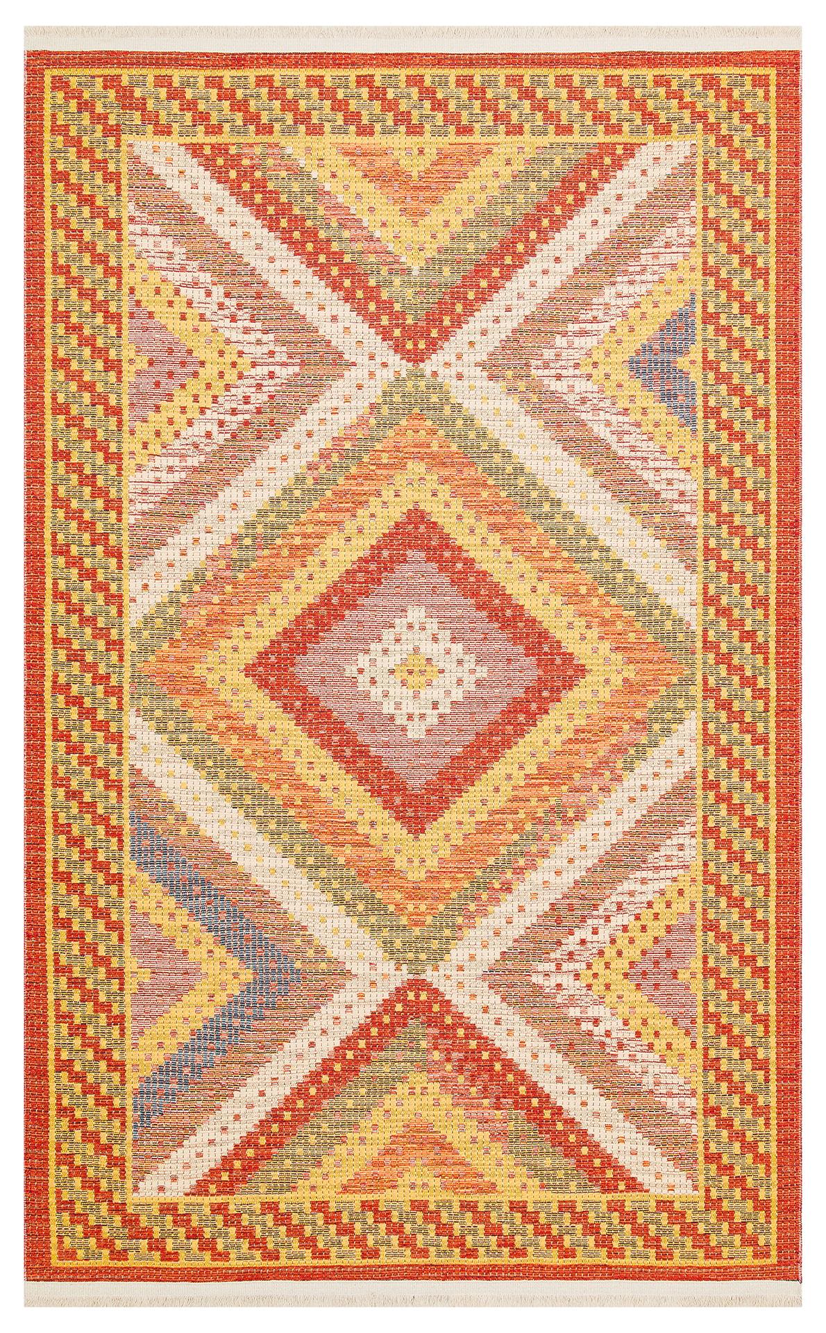 NOMAD NMD 10 RED  Yıkanabilir, Çift Taraflı Kullanıma Uygun Yumuşak Tuşeli Otantik Kilim