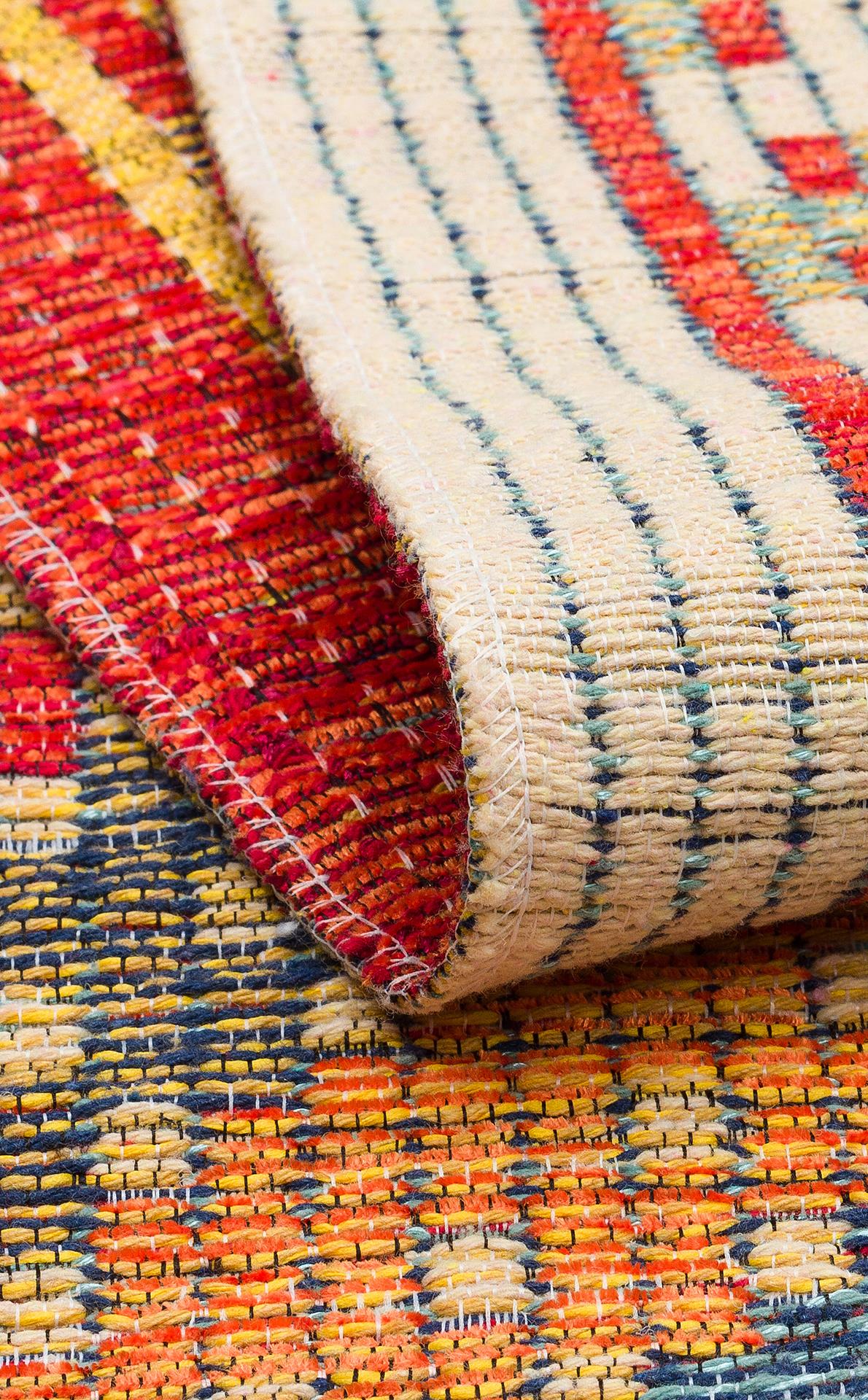 NOMAD NMD 10 RED  Yıkanabilir, Çift Taraflı Kullanıma Uygun Yumuşak Tuşeli Otantik Kilim