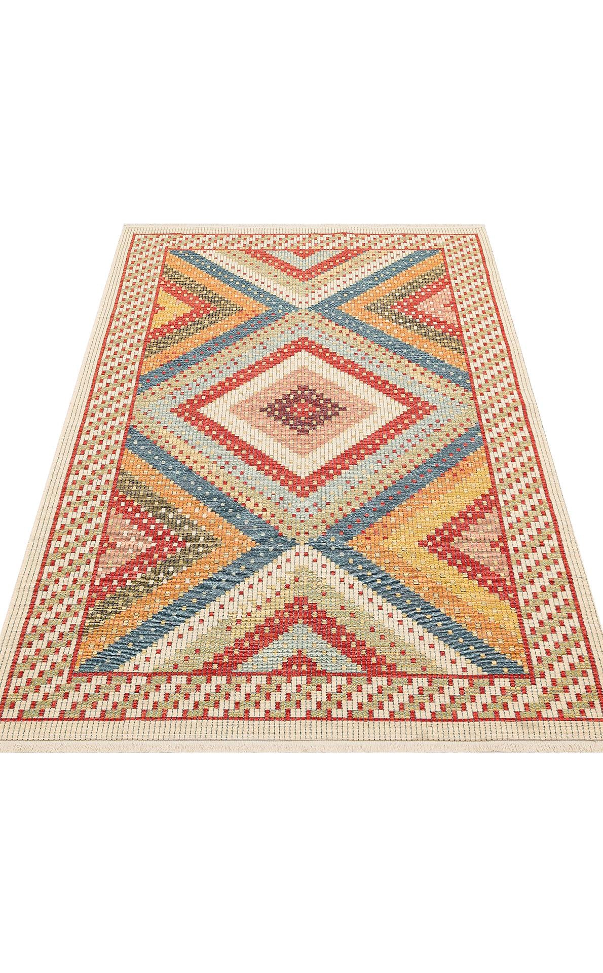 NOMAD NMD 10 RED  Yıkanabilir, Çift Taraflı Kullanıma Uygun Yumuşak Tuşeli Otantik Kilim