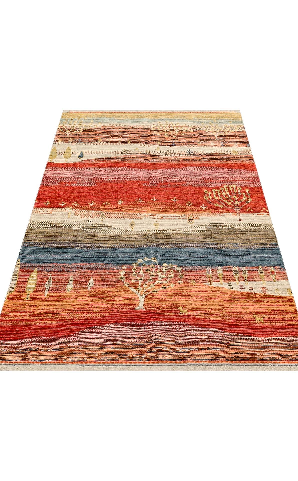 NOMAD NMD 12 TERRA  Yıkanabilir, Çift Taraflı Kullanıma Uygun Yumuşak Tuşeli Otantik Kilim