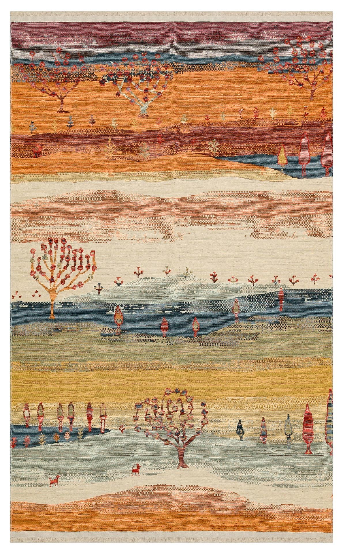NOMAD NMD 12 TERRA  Yıkanabilir, Çift Taraflı Kullanıma Uygun Yumuşak Tuşeli Otantik Kilim