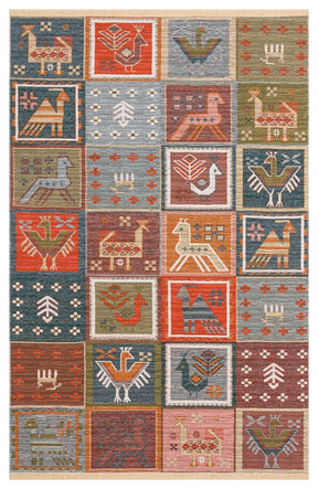 NOMAD NMD 14 AQUA MULTY  Yıkanabilir Çift Taraflı Kullanıma Uygun Yumuşak Tuşeli Otantik Kilim