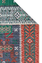 NOMAD NMD 16 NAVY  Yıkanabilir Çift Taraflı Kullanıma Uygun Yumuşak Tuşeli Otantik Kilim