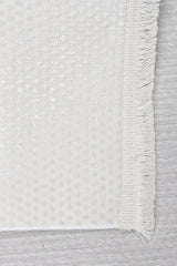 NORA NOR 01 WHITE Hav Toz Vermez Yıkanabilir Kaymaz İnce Dokuma Modern Halı