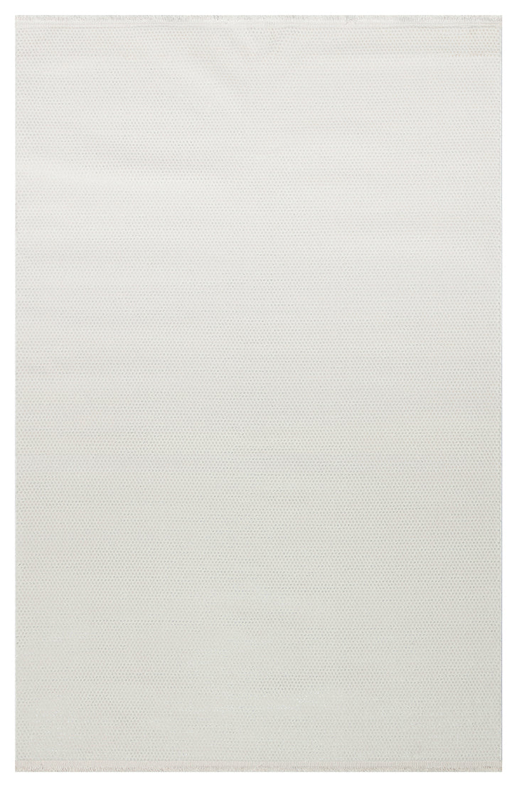 NORA NOR 01 WHITE Hav Toz Vermez Yıkanabilir Kaymaz İnce Dokuma Modern Halı