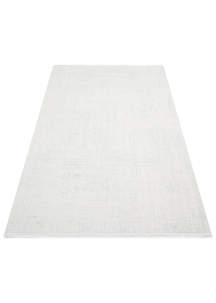 NORA NOR 02 WHITE Hav Toz Vermez Yıkanabilir Kaymaz İnce Dokuma Modern Halı