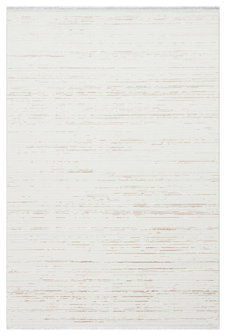 NORA NOR 03 BEIGE Hav Toz Vermez Yıkanabilir Kaymaz İnce Dokuma Modern Halı