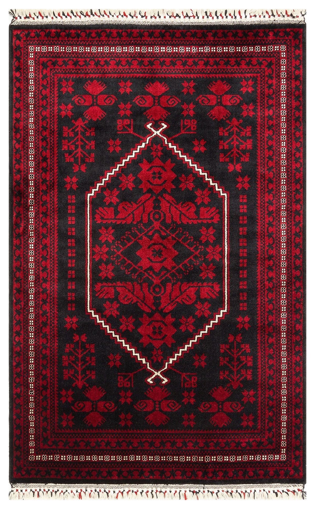 NOSTALJI 956 BLUE  Afgan / Yağcıbedir Desenli El Emeği ile Özel Tezgahlarda Üretilen Tensel Uşak Halısı