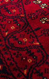 NOSTALJI 959 RED Q  Afgan / Yağcıbedir Desenli El Emeği ile Özel Tezgahlarda Üretilen Tensel Uşak Halısı