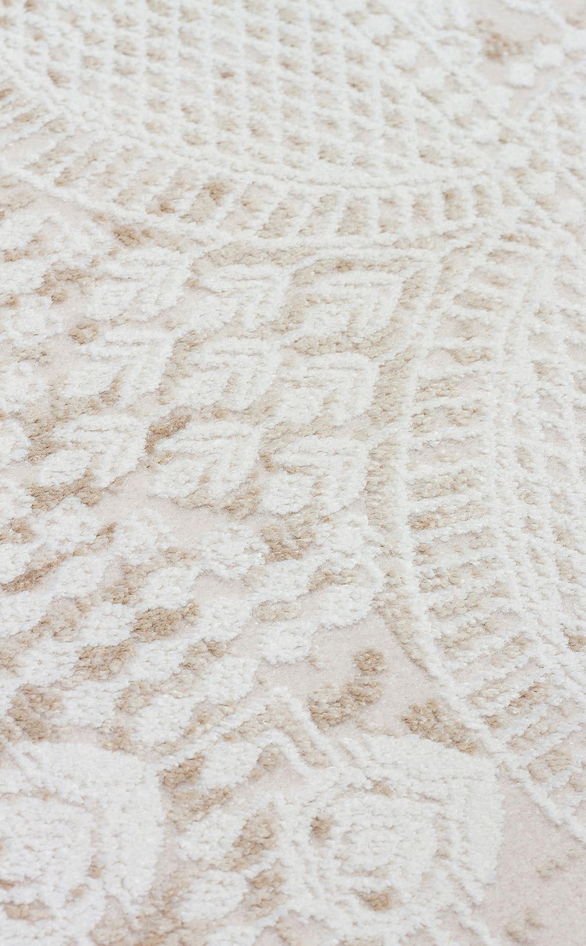 PADONA PDN 05 CREAM VIZON  Extra Yumuşak Dokulu Sık Dokuma Modern Desenlere Sahip Şık Salon Halısı