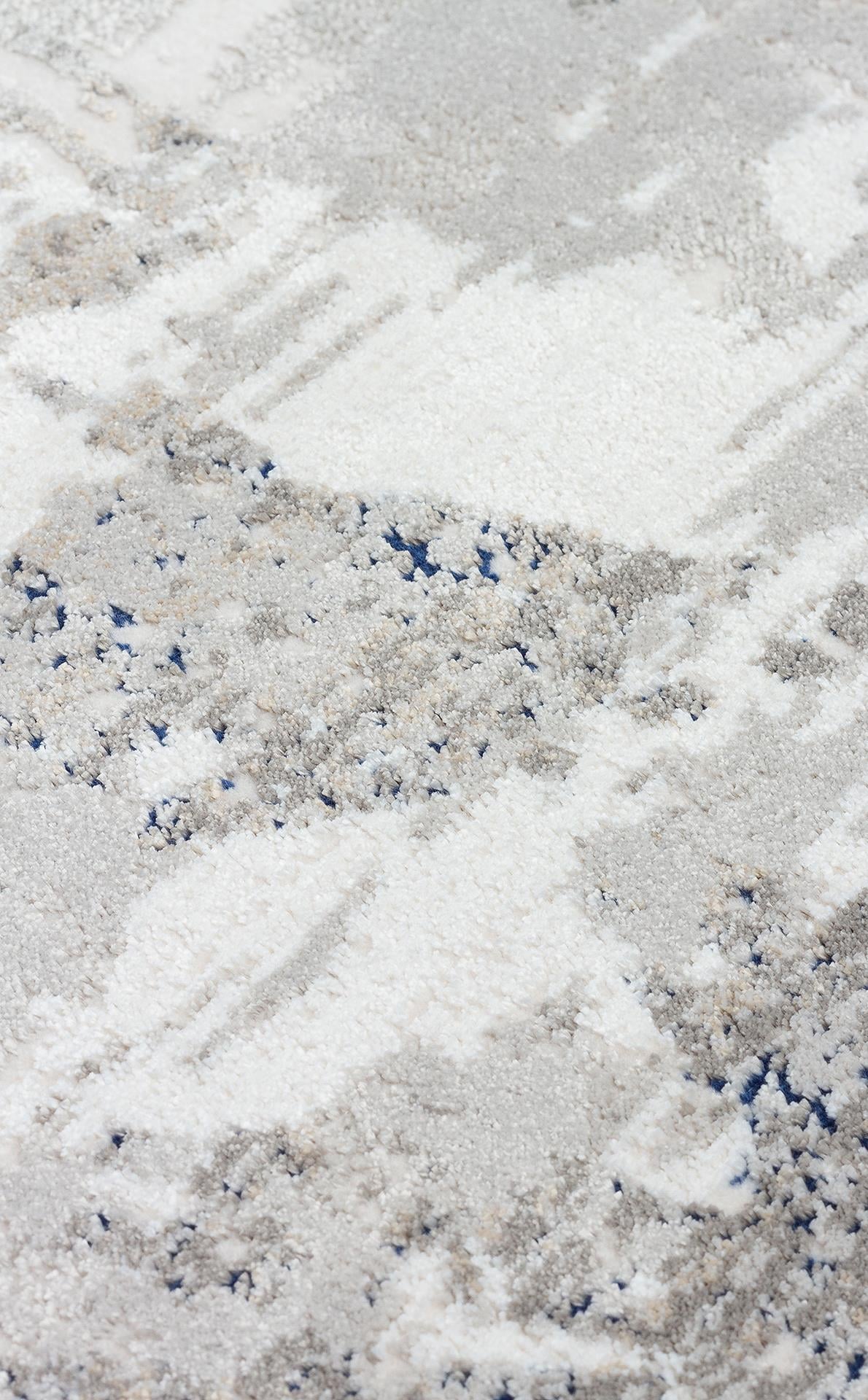 PADONA PDN 06 GREY NAVY  Extra Yumuşak Dokulu Sık Dokuma Modern Desenlere Sahip Şık Salon Halısı