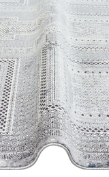 PASSAGE PLZ 02 CREAM NAVY  Yumuşak Tuşeli Sık Dokuma Modern Halı
