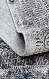 PASSAGE PLZ 02 CREAM NAVY  Yumuşak Tuşeli Sık Dokuma Modern Halı