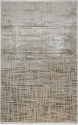 PALERMO PL 01 BEIGE  Tek Renk Işıltılı Bambu Floş Modern Makine Halı